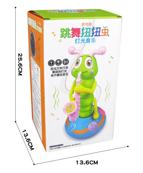 Electric Cute Worm Dancing Music Lighting Walking Cartoon Animal Doll Children Toys Birthday Gift
